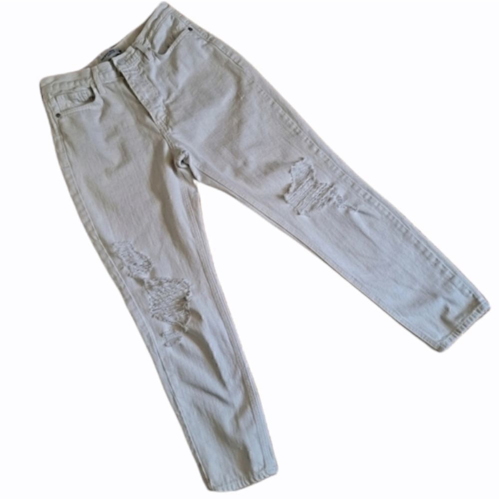 Just Black Boyfriend Jean Off White 26 Waist